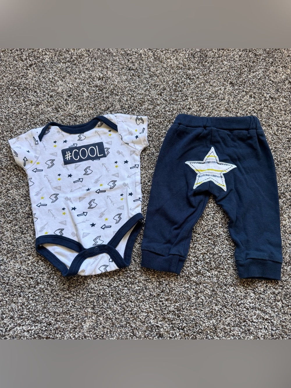 Baby Gear #COOL Navy and White Baby Matching Set